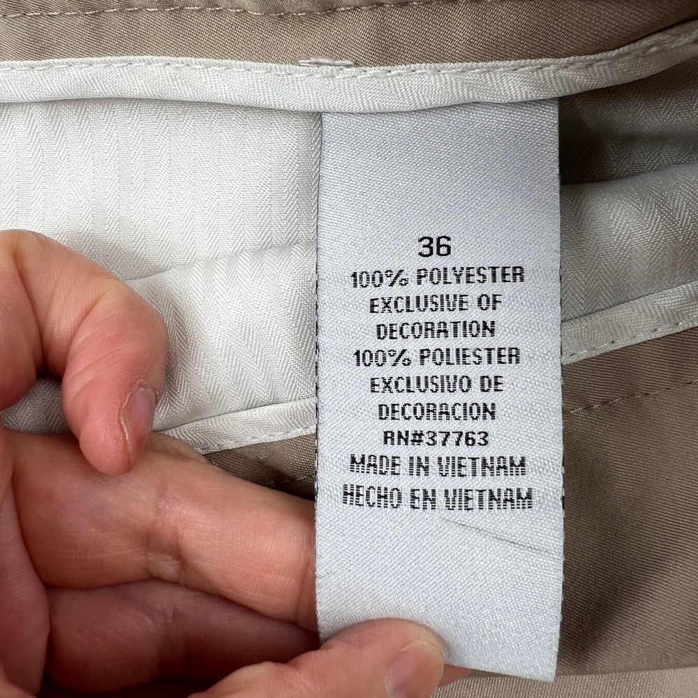 Pebble Beach Mens Tan Performance‎ Golf Shorts Size 36 Side Zip Pocket Khaki - Picture 8 of 14